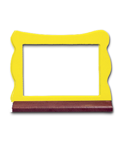 Countertop Yellow Sign Frame Wave Design 11"L x 7"H